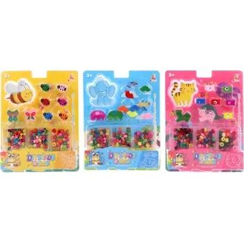 Dětské navlékací korálky Korálky 3 druhy dřevěné