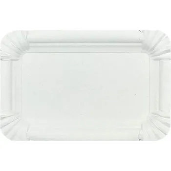 Jednorázové nádobí Papírové tácky - č. 7c , 21 x 29 cm, bílé, 125 ks