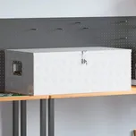 Úložný box stříbrný 100 x 55 x 37 cm hliník IM_152256