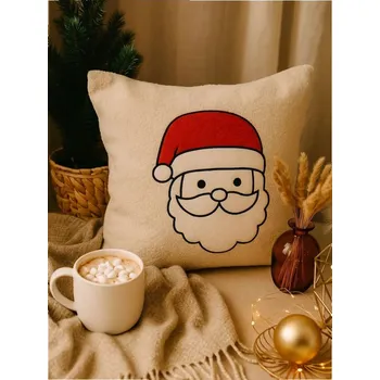 Polštář Sinsay - Vánoční polštář s motivem svatého Mikuláše - bílá - 172GL-00X - 172GL-00X-ONE