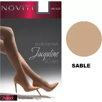 Dámské punčochy Dámské podkolenky Jacquline 20 DEN - 2 páry - Uni / sable