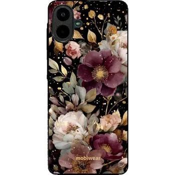 Pouzdro na mobilní telefon Lesklý kryt Mobiwear Glossy - Samsung Galaxy A07 - V169S Zlatavé kvítky (Prémiové lesklé pouzdro, obal, kryt Mobiwear Glossy na mobil Samsung Galaxy A07 - V169S Zlatavé kvítky, materiál Plast + TPU silikon - krytí po všech stranách, neošoupatelný potisk,)