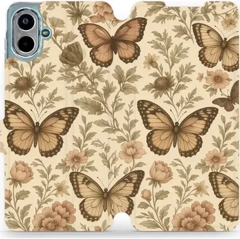 Pouzdro na mobilní telefon Flipové pouzdro Mobiwear - Samsung Galaxy A07 - VP92S Motýlové (Knížkové flip pouzdro, obal, kryt na mobil Samsung Galaxy A07 - VP92S Motýlové, materiál Umělá kůže + TPU - ochrana 360°, stojánek, silikonová vanička, magnetické zavírání)