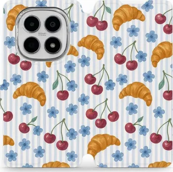 Pouzdro na mobilní telefon Flipové pouzdro Mobiwear - Xiaomi Redmi Note 15 5G - VP85S Croissanty (Knížkové flip pouzdro, obal, kryt na mobil Xiaomi Redmi Note 15 5G - VP85S Croissanty, materiál Umělá kůže + TPU - ochrana 360°, stojánek, silikonová vanička, magnetické zavírání)