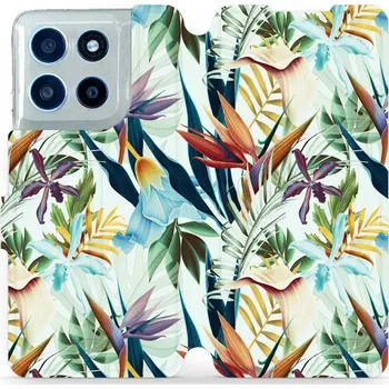 Pouzdro na mobilní telefon Flipové pouzdro Mobiwear - Motorola Moto G56 5G - M071P Flóra (Knížkové flip pouzdro, obal, kryt na mobil Motorola Moto G56 5G - M071P Flóra, materiál Umělá kůže + TPU - ochrana 360°, stojánek, silikonová vanička, magnetické zavírání)