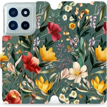 Pouzdro na mobilní telefon Flipové pouzdro Mobiwear - Motorola Moto G56 5G - VP71S Na zelené louce (Knížkové flip pouzdro, obal, kryt na mobil Motorola Moto G56 5G - VP71S Na zelené louce, materiál Umělá kůže + TPU - ochrana 360°, stojánek, silikonová vanička, magnetické zavírání)