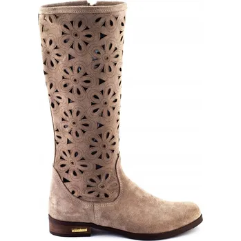 Dámské kozačky Olivier dámské kozačky ke kolenům, plochý podpatek, velikost 39