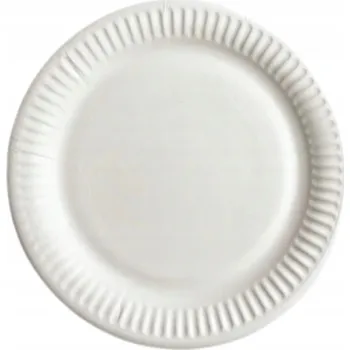 Talíř PAPÍROVÉ TALÍŘE BÍLÉ KLASICKÉ 18 CM 10 KUSŮ