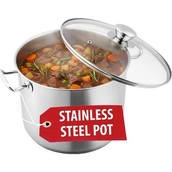 Hrnec Hrniec MagicHome Chloe, 24 cm, 8 lit., so sklenenou pokrievkou, nerez