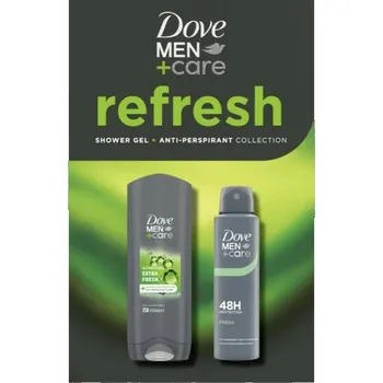 Sprchový gel Dove Men+Care Extra Fresh sprchový gel na tělo a obličej 250 ml + antiperspirant ve spreji 150 ml kosmetická sada