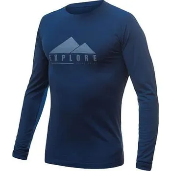 Pánské tričko Sensor Merino Air Explore - Pánské triko s dlouhým rukávem Dark Blue XXL