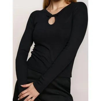 Sinsay - Žebrovaná halenka - černá - 732EU-99X - 732EU-99X-S