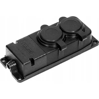 Elektrická zásuvka Elektrická Zásuvka rozbočka Orno černá