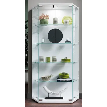 Knihovna Vcm Volně stojící vitrína Cenila L, bílá