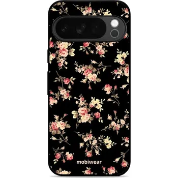 Pouzdro na mobilní telefon Lesklý kryt Mobiwear Glossy - Google Pixel 10 Pro - G039G - Květy na černé (Prémiové lesklé pouzdro, obal, kryt Mobiwear Glossy na mobil Google Pixel 10 Pro - G039G - Květy na černé, materiál Plast + TPU silikon - krytí po všech stranách, neošoupatelný)