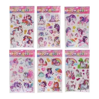 Samolepící dekorace Nástěnná samolepicí dekorace s motivem jednorožců