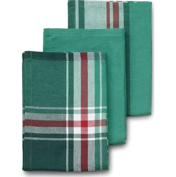 Utěrka KELA Utěrka na nádobí Pasado 100% bavlna smaragdově zelená 3ks 65x45 cm KL-15976