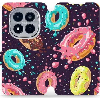 Pouzdro na mobilní telefon Flipové pouzdro Mobiwear - Xiaomi Redmi Note 15 Pro Plus 5G - VP19S Donutky (Knížkové flip pouzdro, obal, kryt na mobil Xiaomi Redmi Note 15 Pro Plus 5G - VP19S Donutky, materiál Umělá kůže + TPU - ochrana 360°, stojánek, silikonová vanička, magnetické)