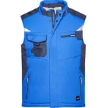 James&Nicholson Pánská softshellová vesta JN825 Royal-Navy S