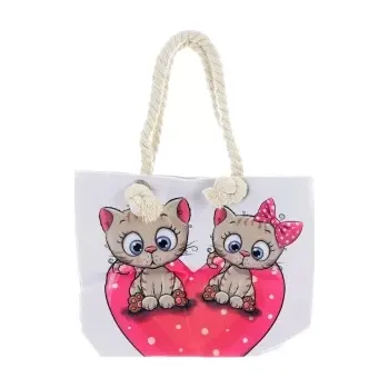 Kabelka Látková kabelka přes rameno s motivem kočiček