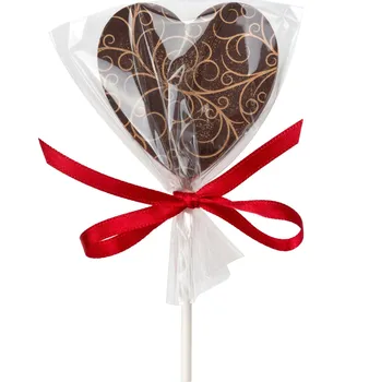 Cukrovinka Srdcové lízátko z hořké čokolády, 25 g