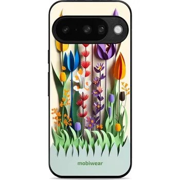 Pouzdro na mobilní telefon Lesklý kryt Mobiwear Glossy - Google Pixel 10 - G015G Barevné květinky (Prémiové lesklé pouzdro, obal, kryt Mobiwear Glossy na mobil Google Pixel 10 - G015G Barevné květinky, materiál Plast + TPU silikon - krytí po všech stranách, neošoupatelný potisk,)