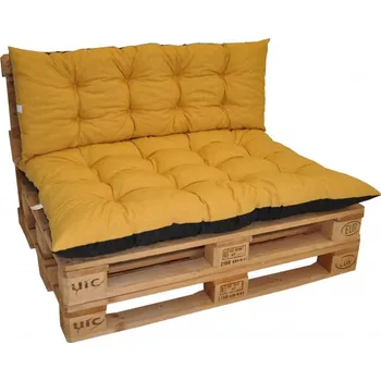 Podsedák Polstry na PALETOVÝ nábytek sada BASIC žlutý melír