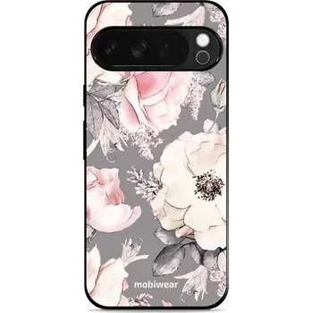 Pouzdro na mobilní telefon Lesklý kryt Mobiwear Glossy - Google Pixel 10 Pro XL - G034G - Květy na šedém pozadí (Prémiové lesklé pouzdro, obal, kryt Mobiwear Glossy na mobil Google Pixel 10 Pro XL - G034G - Květy na šedém pozadí, materiál Plast + TPU silikon - krytí po všech)