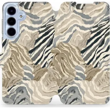 Pouzdro na mobilní telefon Flipové pouzdro Mobiwear - Samsung Galaxy S25 FE - V168S Pruhovaná malba (Knížkové flip pouzdro, obal, kryt na mobil Samsung Galaxy S25 FE - V168S Pruhovaná malba, materiál Umělá kůže + TPU - ochrana 360°, stojánek, silikonová vanička, magnetické zavírání