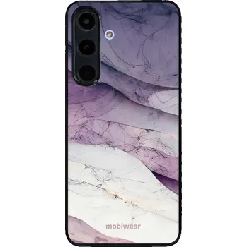 Pouzdro na mobilní telefon Lesklý kryt Mobiwear Glossy - Samsung Galaxy S25 FE - G028G - Bílý a fialový mramor (Prémiové lesklé pouzdro, obal, kryt Mobiwear Glossy na mobil Samsung Galaxy S25 FE - G028G - Bílý a fialový mramor, materiál Plast + TPU silikon - krytí po všech stranách