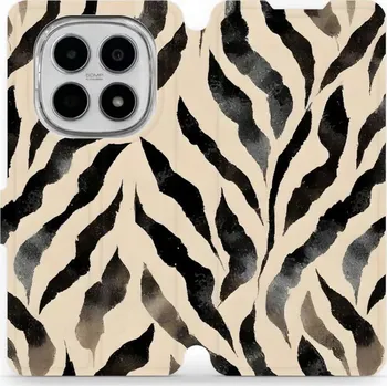 Pouzdro na mobilní telefon Flipové pouzdro Mobiwear - Xiaomi Redmi Note 15 5G - VA53S Zebří (Knížkové flip pouzdro, obal, kryt na mobil Xiaomi Redmi Note 15 5G - VA53S Zebří, materiál Umělá kůže + TPU - ochrana 360°, stojánek, silikonová vanička, magnetické zavírání)