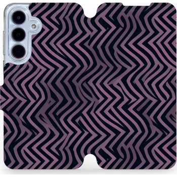 Pouzdro na mobilní telefon Flipové pouzdro Mobiwear - Samsung Galaxy S25 FE - VA55S Fialové klikyháky (Knížkové flip pouzdro, obal, kryt na mobil Samsung Galaxy S25 FE - VA55S Fialové klikyháky, materiál Umělá kůže + TPU - ochrana 360°, stojánek, silikonová vanička, magnetické)