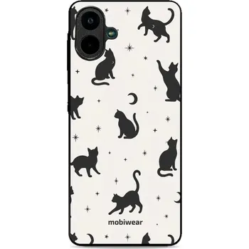 Pouzdro na mobilní telefon Lesklý kryt Mobiwear Glossy - Samsung Galaxy A07 - V162S Noční kočičky (Prémiové lesklé pouzdro, obal, kryt Mobiwear Glossy na mobil Samsung Galaxy A07 - V162S Noční kočičky, materiál Plast + TPU silikon - krytí po všech stranách, neošoupatelný potisk,)