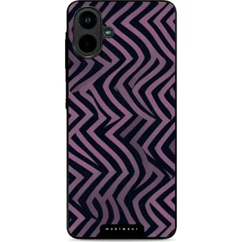 Pouzdro na mobilní telefon Lesklý kryt Mobiwear Glossy - Samsung Galaxy A07 - GA55G Fialové klikyháky (Prémiové lesklé pouzdro, obal, kryt Mobiwear Glossy na mobil Samsung Galaxy A07 - GA55G Fialové klikyháky, materiál Plast + TPU silikon - krytí po všech stranách, neošoupatelný)