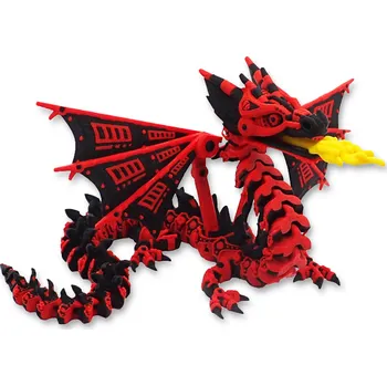 Figurka Flexi Factory Mechanický Drak s křídly - barevný