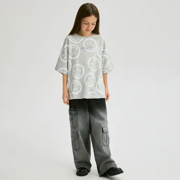 Dívčí džíny Reserved - Džíny wide leg s efektem ombre - černý - 842FF-99J - 842FF-99J-164