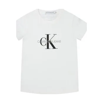 Pánská móda Calvin Klein Jeans T-Shirt Monogram Logo IU0IU00068 Bílá Regular Fit 6