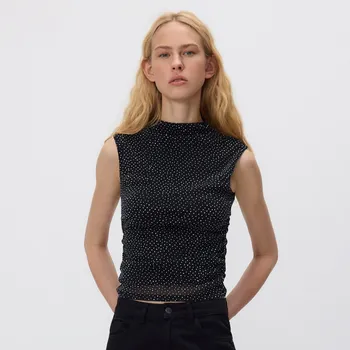 Dámské oblečení Reserved - Halenka s metalizovanou nití - černý - 262HS-99X - 262HS-99X-M