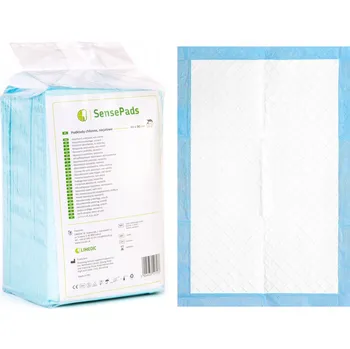 Přebalování Přebalovací Podložka SensePads v prostěradlech 60 cm x 90 cm 25 ks