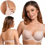 Vivisence 1041 béžová hladká podprsenka 70B s PUSH-UP efektem