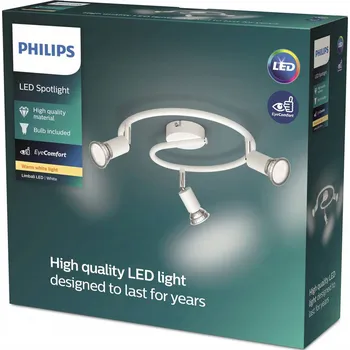 STROPNÍ SVÍTIDLO STROPNÍ SVÍTIDLO BÍLÝ Philips Limbali S LED ŽÁROVKAMI K7