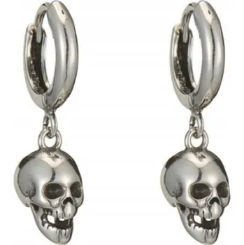 Náušnice Pánské retro náušnice s lebkou, stříbro S925, stříbro