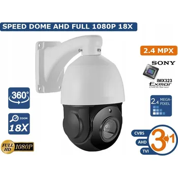 Bezpečnostní kamera OTOČNÁ KAMERA PTZ AHD HD-TVI CVBS 18x ZOOM IR60 KOVOVÉ POUZDRO