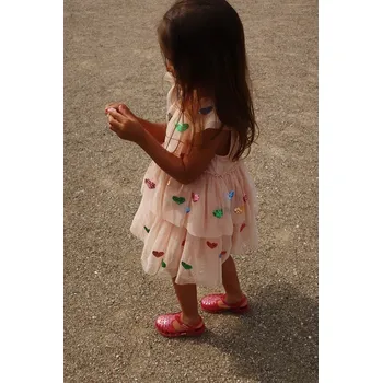 Dámské šaty Šaty Konges Sløjd YVONNE FAIRY DRESS oranžová barva, mini, KS103058 24X, vel. 92