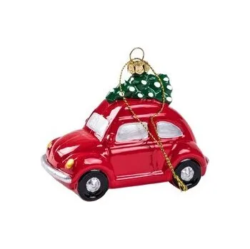 Vánoční dekorace Závěsná dekorace | EVI RED | červené auto | 7 cm | 710261