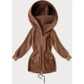 Přehoz přes oblečení typu alpaka v karamelové barvě s kapsami (W010#) odstíny hnědé uni velikost