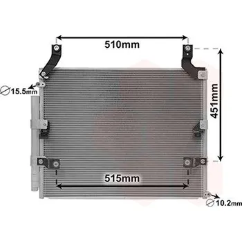 Klimatizace automobilu Kondenzátor, klimatizace VAN WEZEL 53005697
