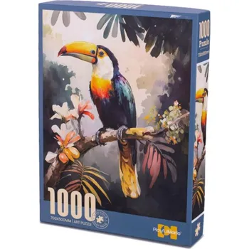 Puzzle Puzzle pták tukan 50x70cm 1000 dílků skládačka v krabici