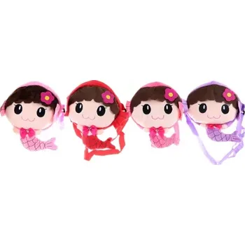 Kabelka Plyšová kabelka přes rameno s motivem mořské panny pro děti