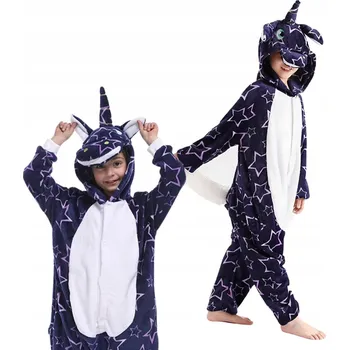 Karnevalový kostým Pyžamo Overal Kigurumi Kostým Hvězdička Jednorožec 125 - 135 cm